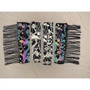 Rainbow reflective fringe/fringeless arm  warmer sleeves Festival Rave Wear
